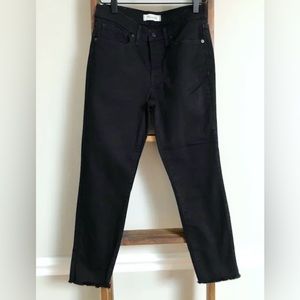 MADEWELL Women's High-Rise Skinny Crop Black Jeans, Petite, Size 28P